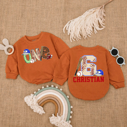 Baseball Themed 1st Birthday Romper for Baby Boys | Sports Outfit