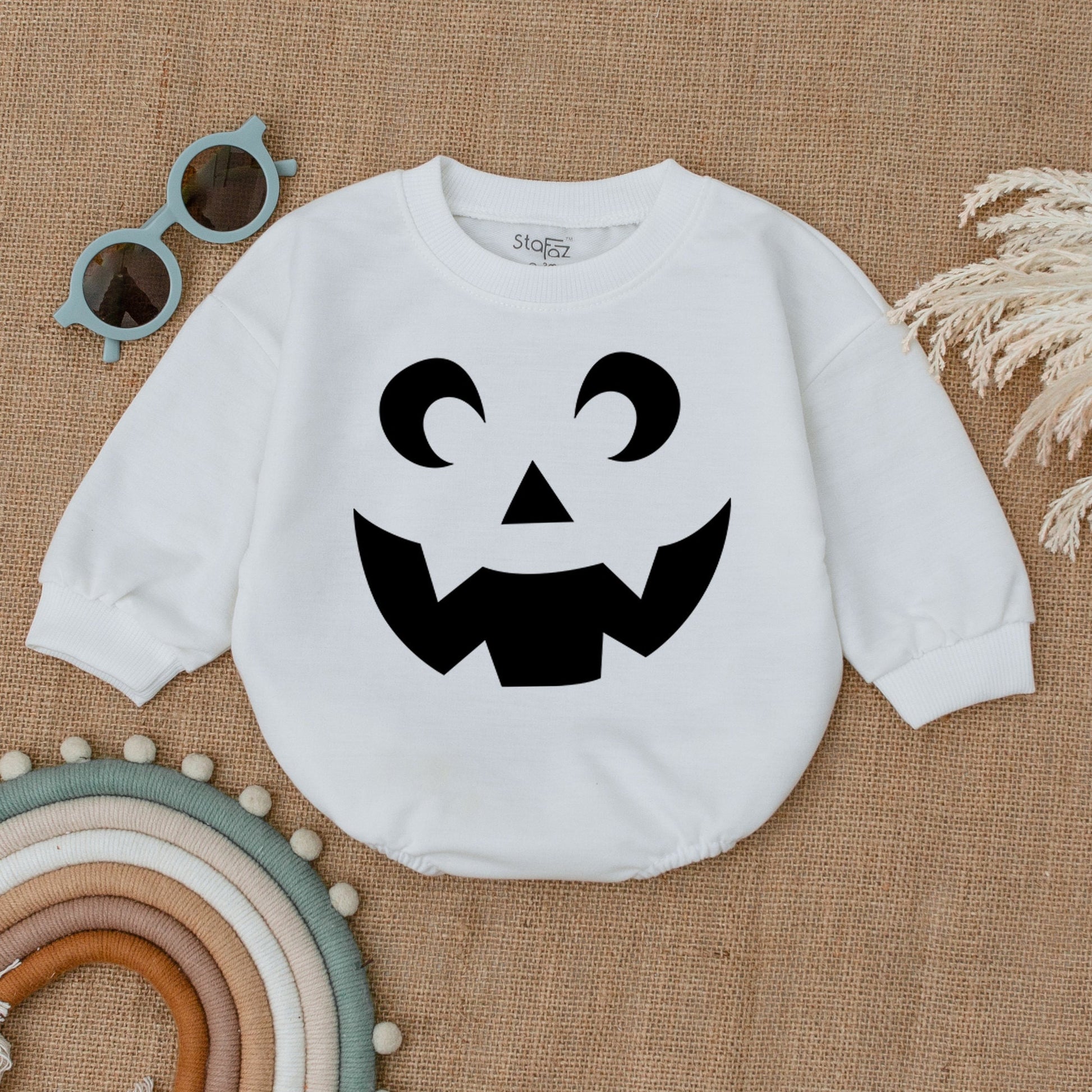 Newborn Pumpkin Romper | Baby Halloween Costume & Shower Gift