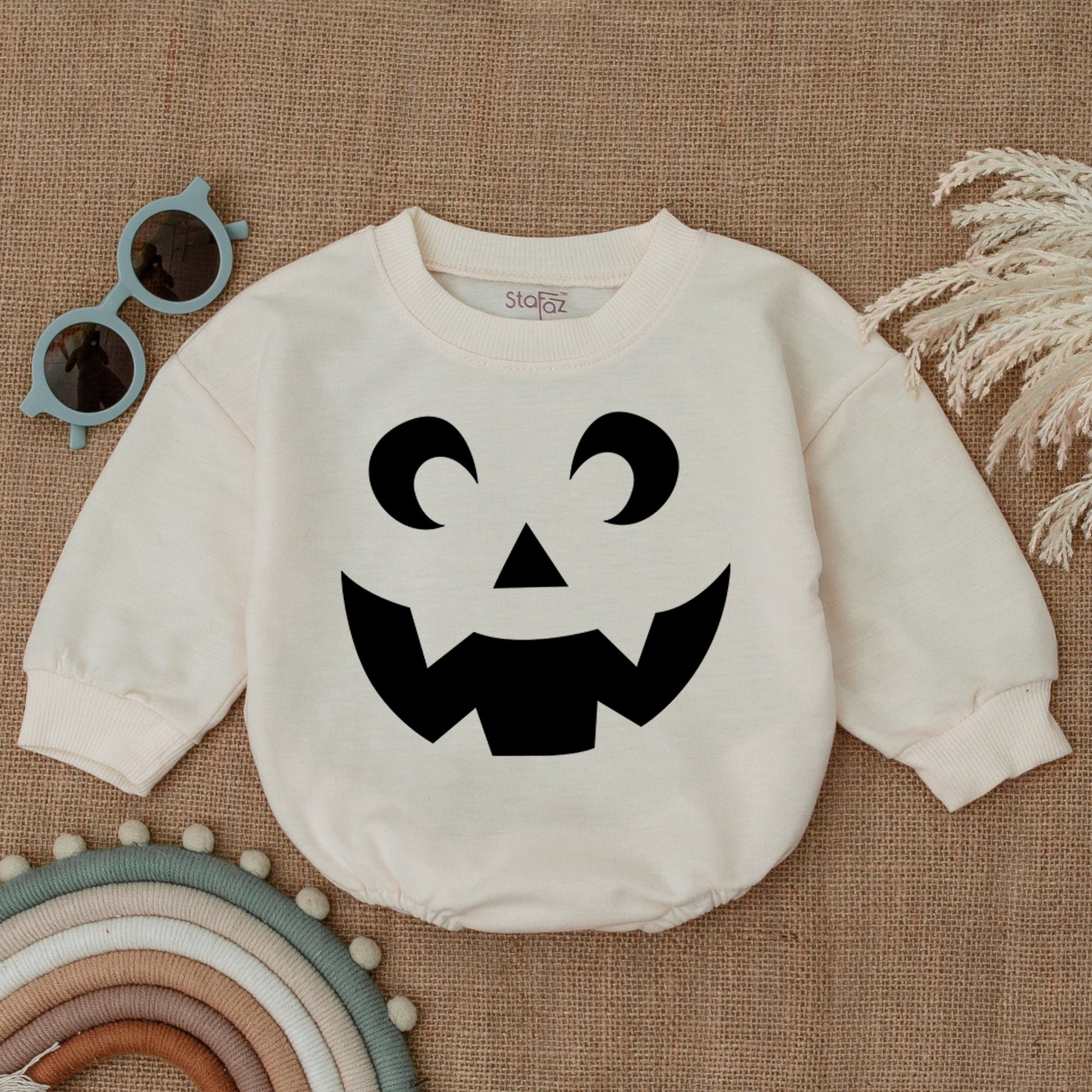 Newborn Pumpkin Romper | Baby Halloween Costume & Shower Gift