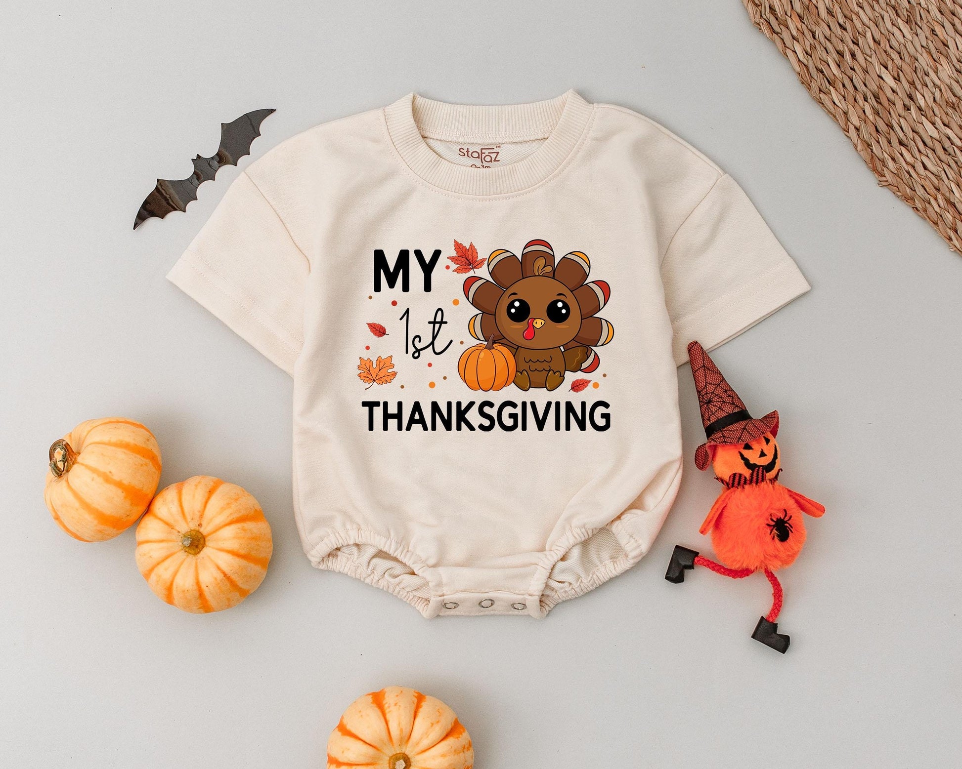 My 1st Thanksgiving Bubble Romper – Fall Baby Outfit Gift