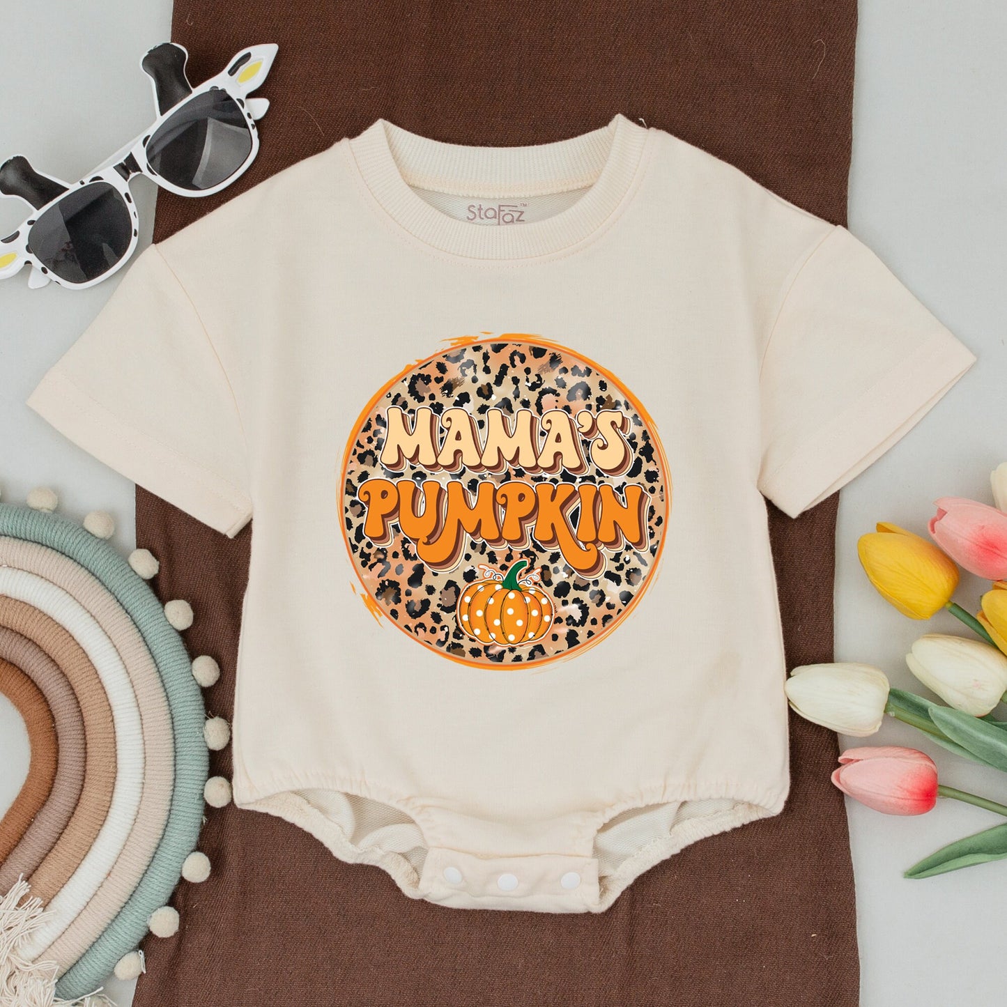 Matching Family Fall Shirts, Pumpkin Outfits, Mama & Mini Retro Style