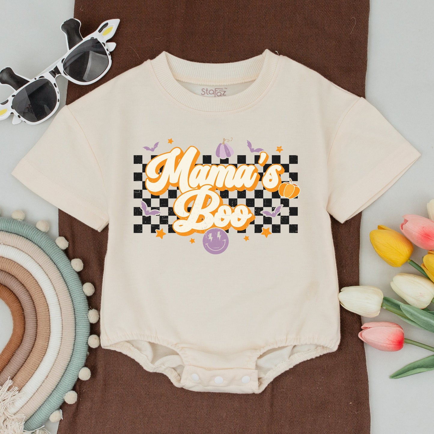 Matching Mommy & Me Halloween Outfits: Retro Shirts & Baby Bodysuits