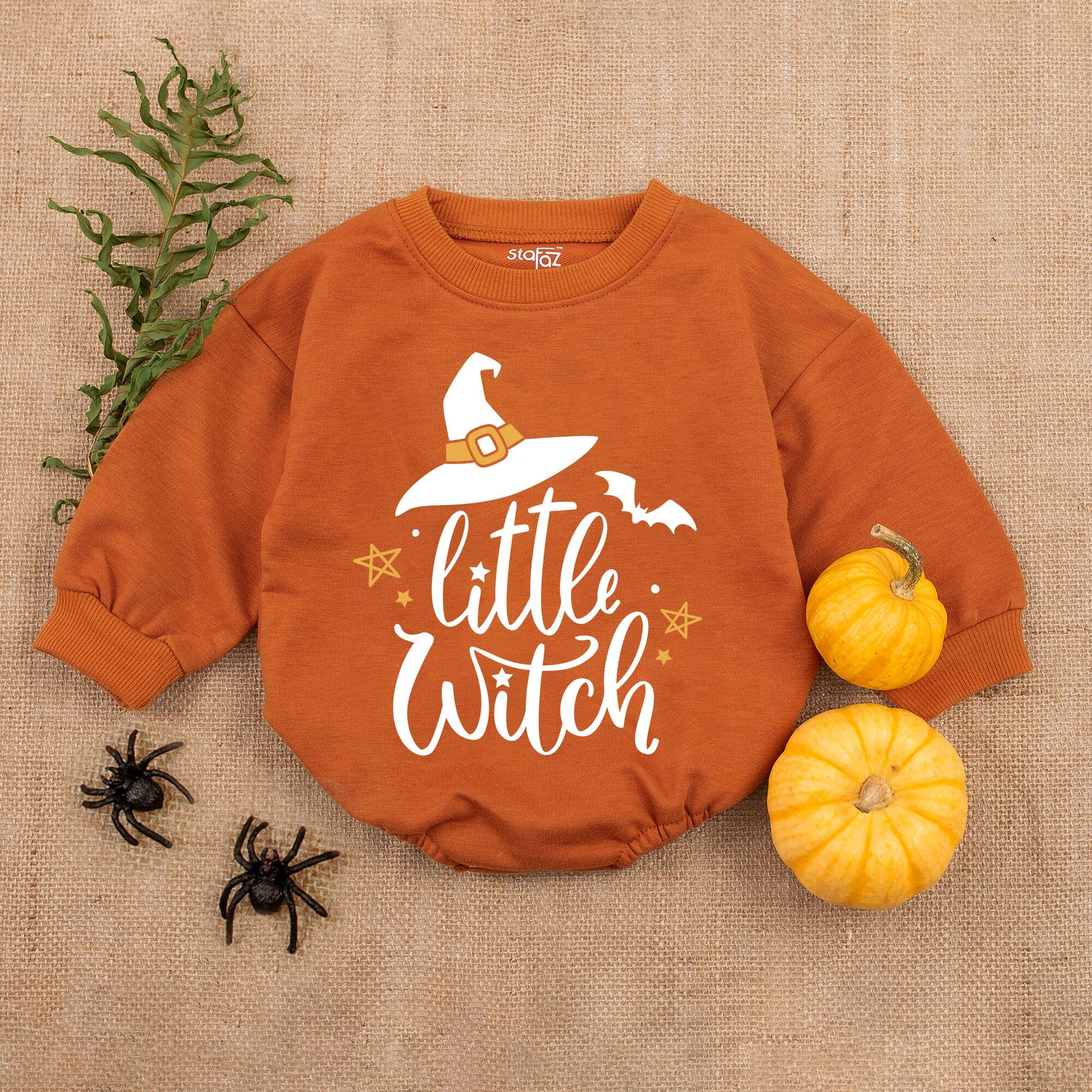 Retro Little Witch Halloween Baby Romper: First Halloween Outfit