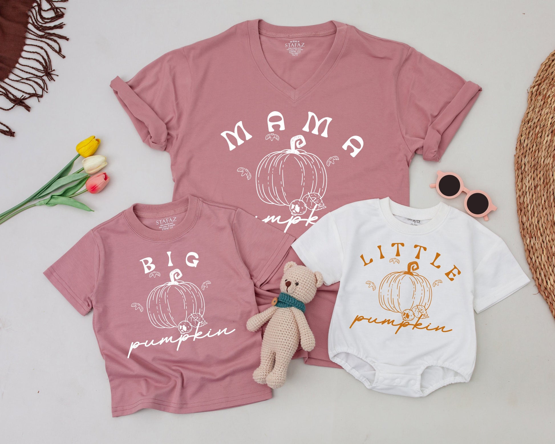 Retro Pumpkin Family Shirts, Matching Halloween Costume, Fall Baby Gear