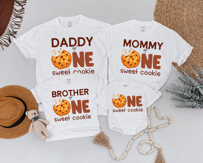 Sweet One Family Birthday Shirts: Milk & Cookies Matching Outfits