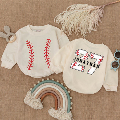 Baseball Themed 1st Birthday Romper for Baby Boys - Perfect Gift