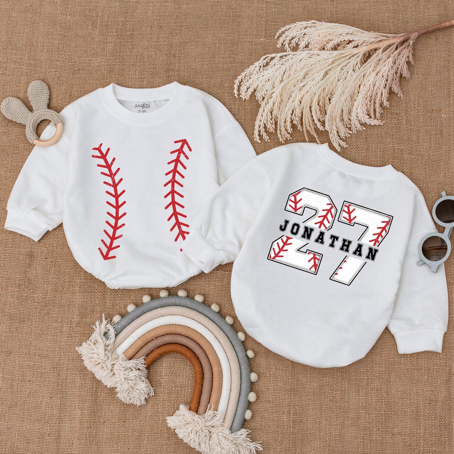 Baseball Themed 1st Birthday Romper for Baby Boys - Perfect Gift