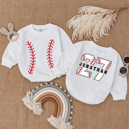 Baseball Themed 1st Birthday Romper for Baby Boys - Perfect Gift