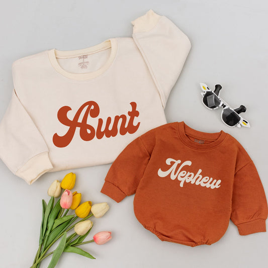 Matching Auntie and Me Shirts: Best Aunt and Nephew/Niece Outfit Gift