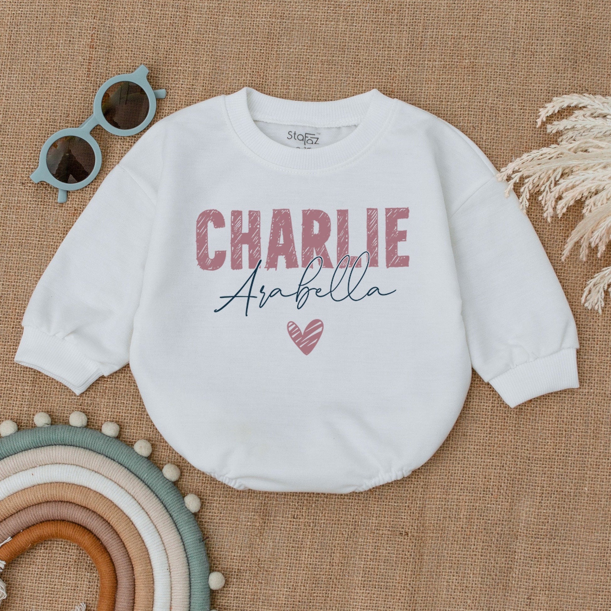 Personalized Baby Bubble Romper, Shower Gift, Bodysuit Outfit