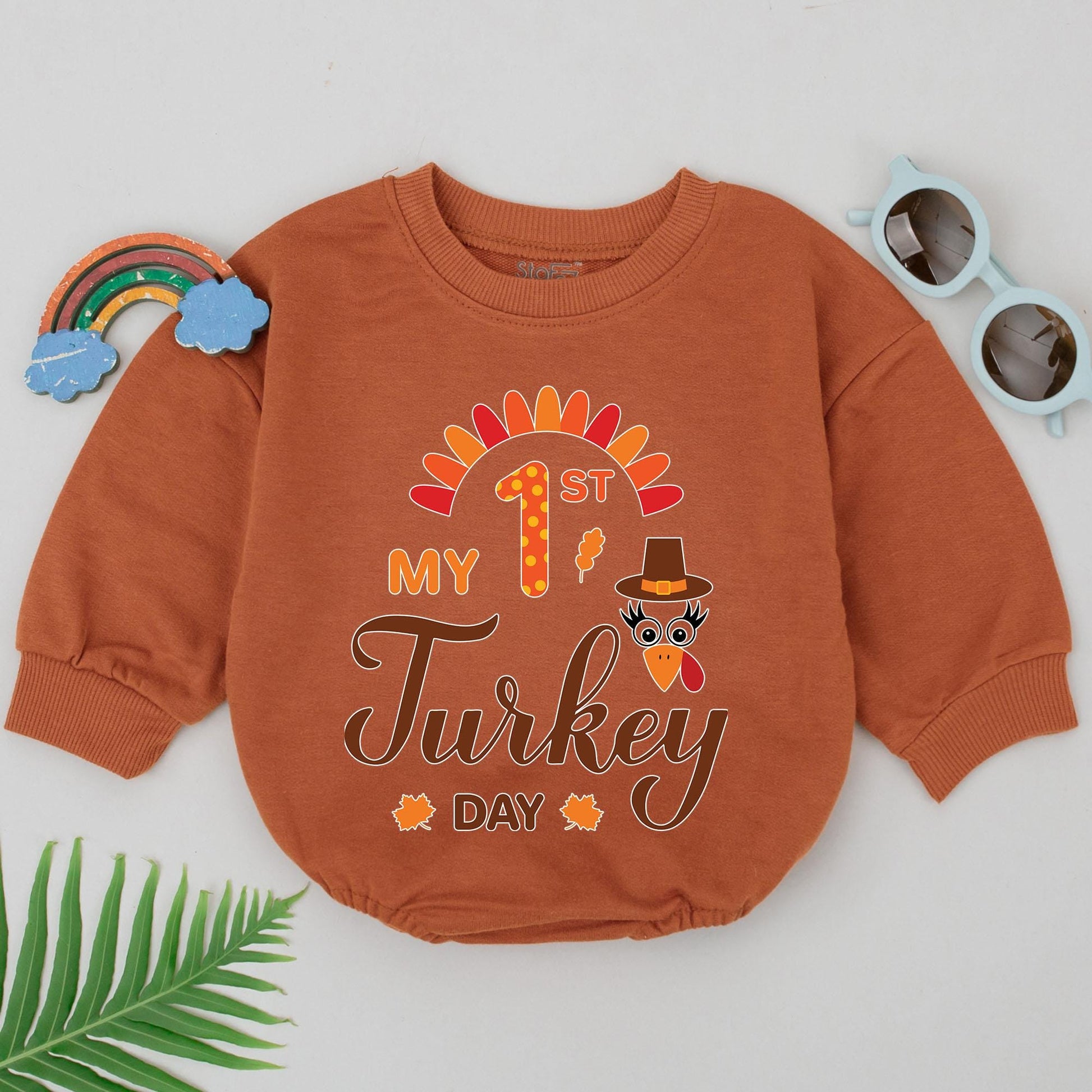 First Thanksgiving Baby Romper - Adorable Turkey Day Outfit Gift