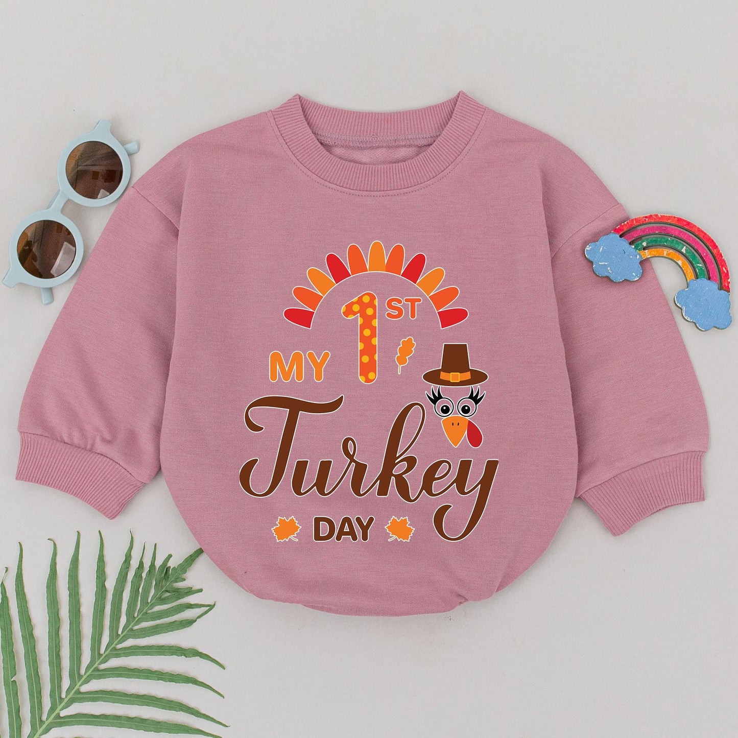 First Thanksgiving Baby Romper - Adorable Turkey Day Outfit Gift