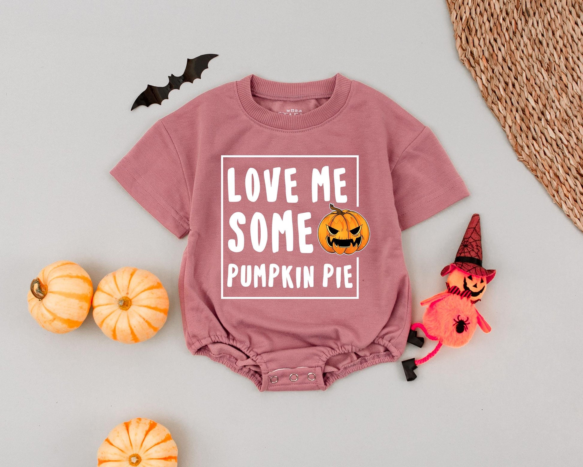 Pumpkin Pie Baby Romper: First Halloween Outfit & Fall Bodysuit