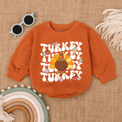 Thanksgiving Pumpkin Bubble Romper for Babies – Perfect Fall Outfit