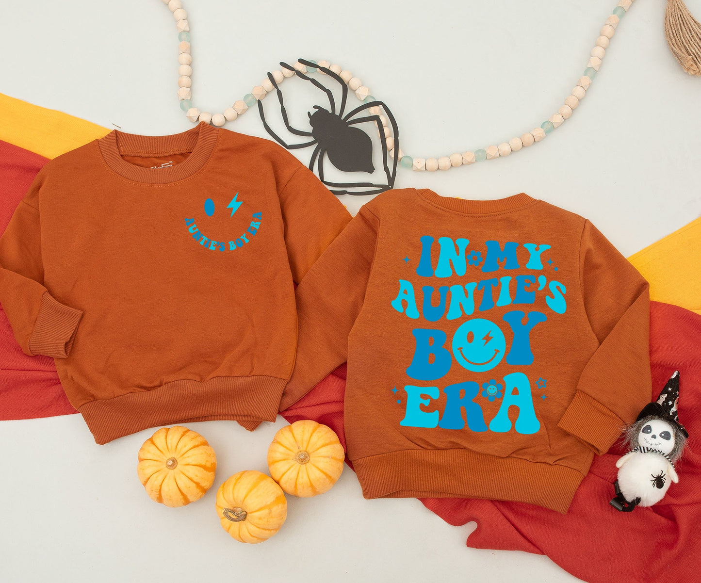 Groovy Auntie & Me Matching Set - Retro Auntie's Boy/Girl Outfit, Baby Shower Gift, Cool Aunt Era Sweatshirt, Playful Newborn Clothes 134 Chars