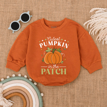 Adorable Pumpkin Bubble Romper - Perfect Fall Thanksgiving Baby Outfit  