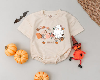 Boo Name Romper Halloween Outfit: Custom Baby Bodysuit Costume