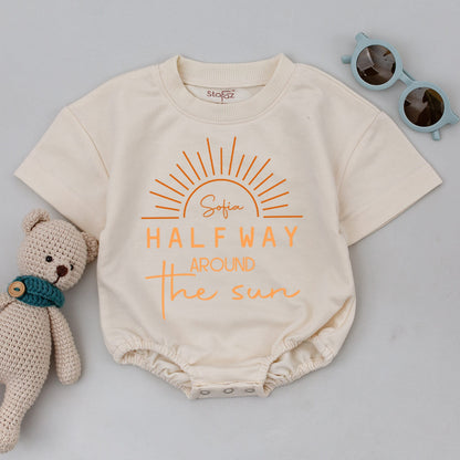 Sunshine Birthday Matching Tees: Family Half Birthday Outfit Set