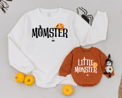 Momster & Little Monster Fall Matching Halloween Sweatshirts