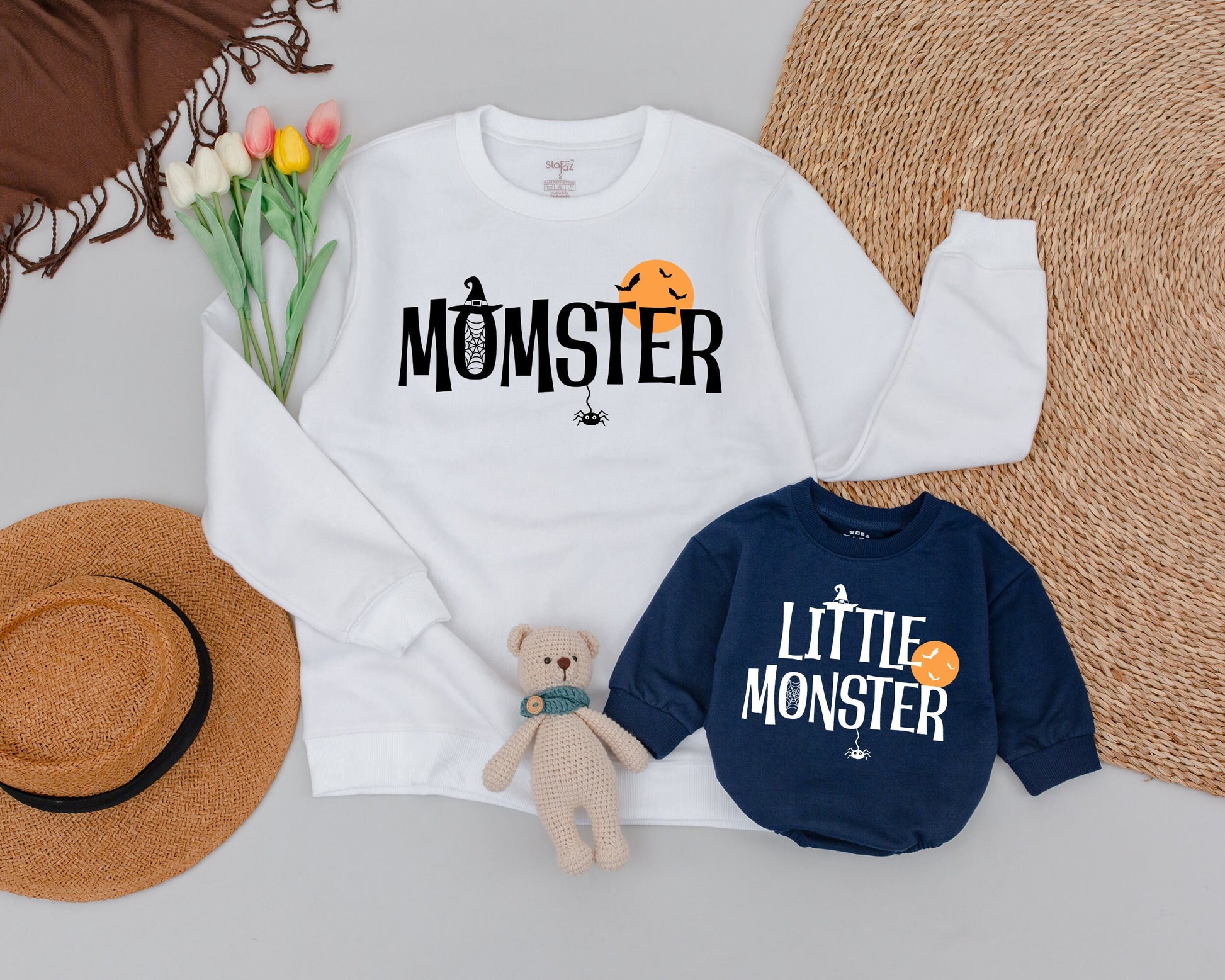 Momster & Little Monster Fall Matching Halloween Sweatshirts