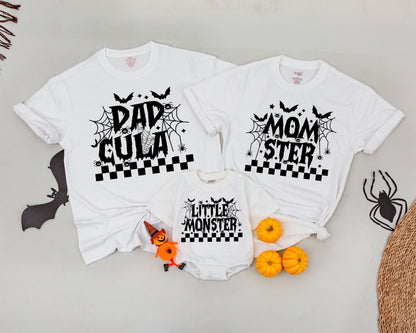 Spooky Family Halloween Shirts - Dadcula, Momster & Matching Outfit