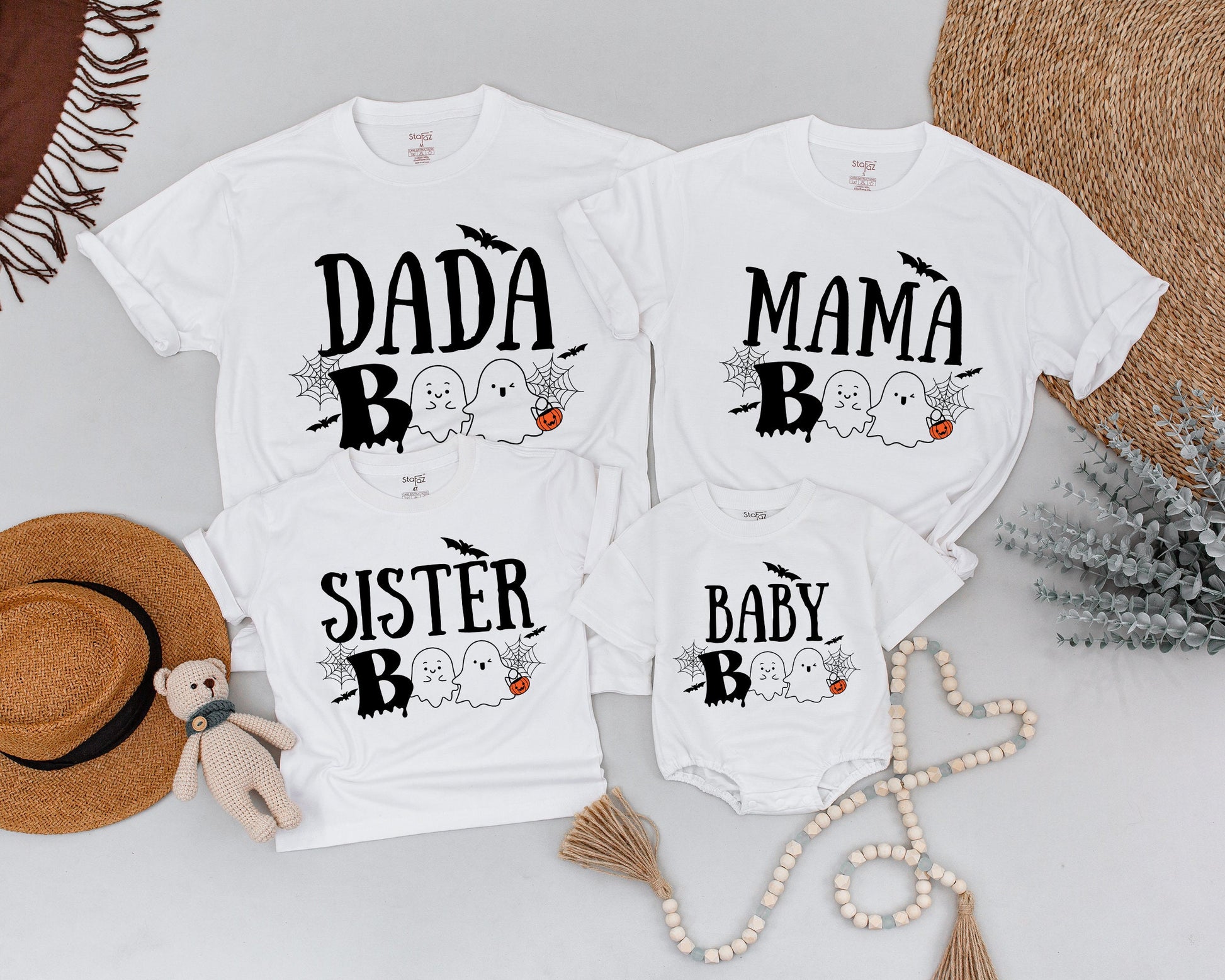 Matching Boo Family Shirts: Daddy, Mommy, Baby Halloween Outfit