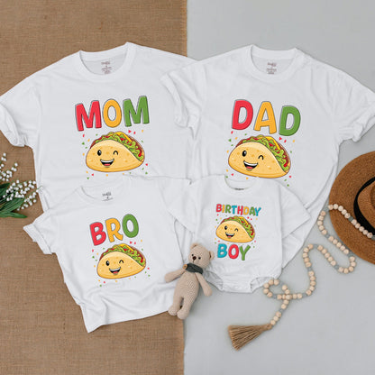 Fiesta Family Outfits: Taco Birthday Shirts & Baby Bodysuits  