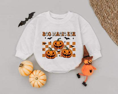 Spooky Pumpkin Bubble Romper: Halloween Baby Outfit & Gift Idea