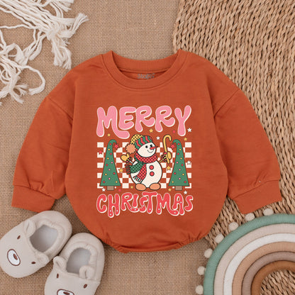 First Christmas Baby Romper, Long Sleeve Bodysuit, Holiday Gift  