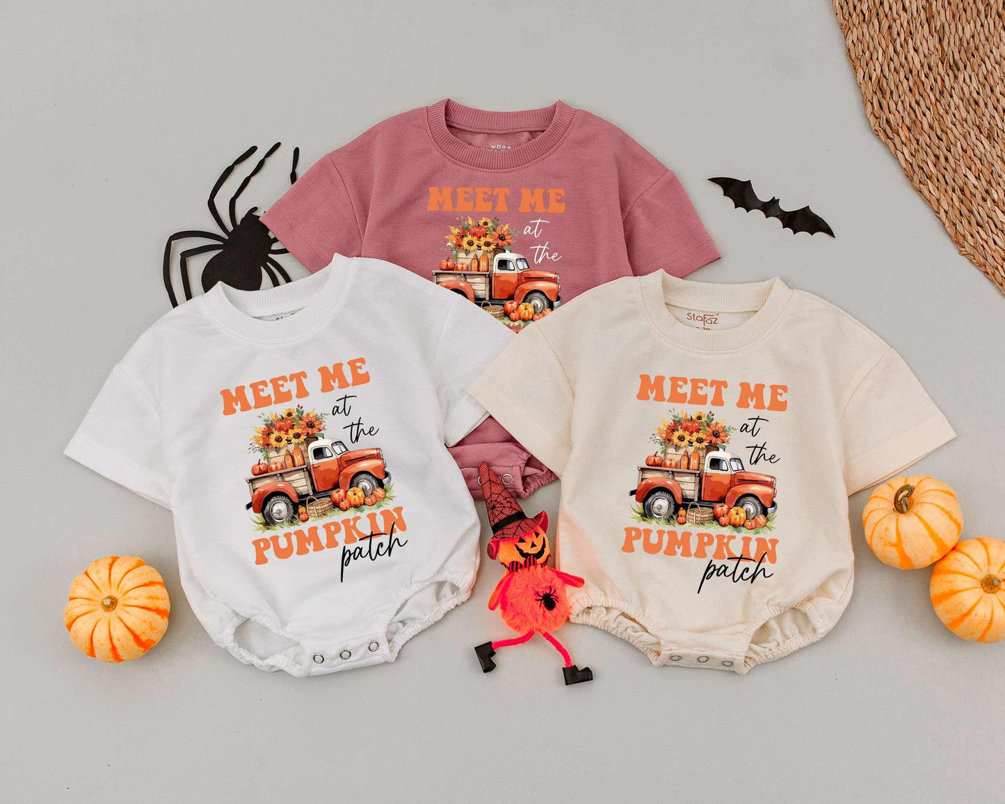 Pumpkin Patch Retro Romper: My First Halloween Baby Outfit