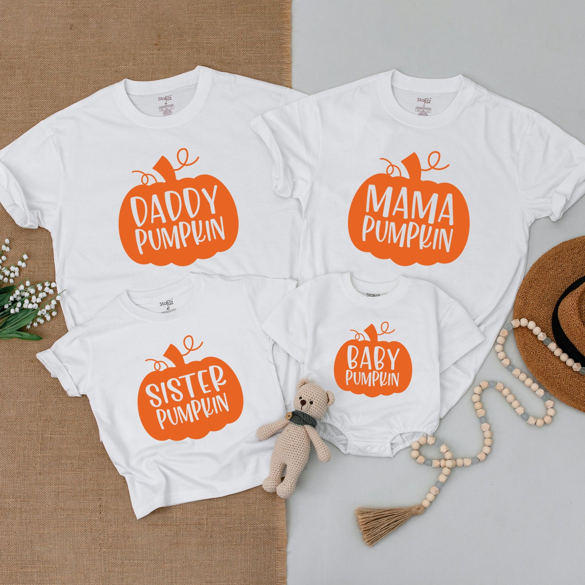 Matching Family Pumpkin Shirts - Mama, Mini, Baby Bodysuit & More