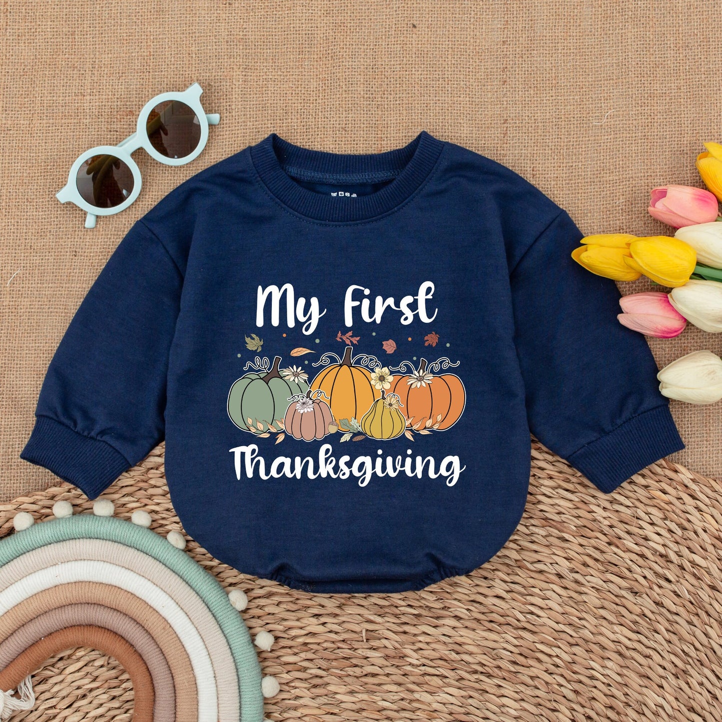 Pumpkin Baby Romper: First Thanksgiving Outfit & Fall Baby Gift