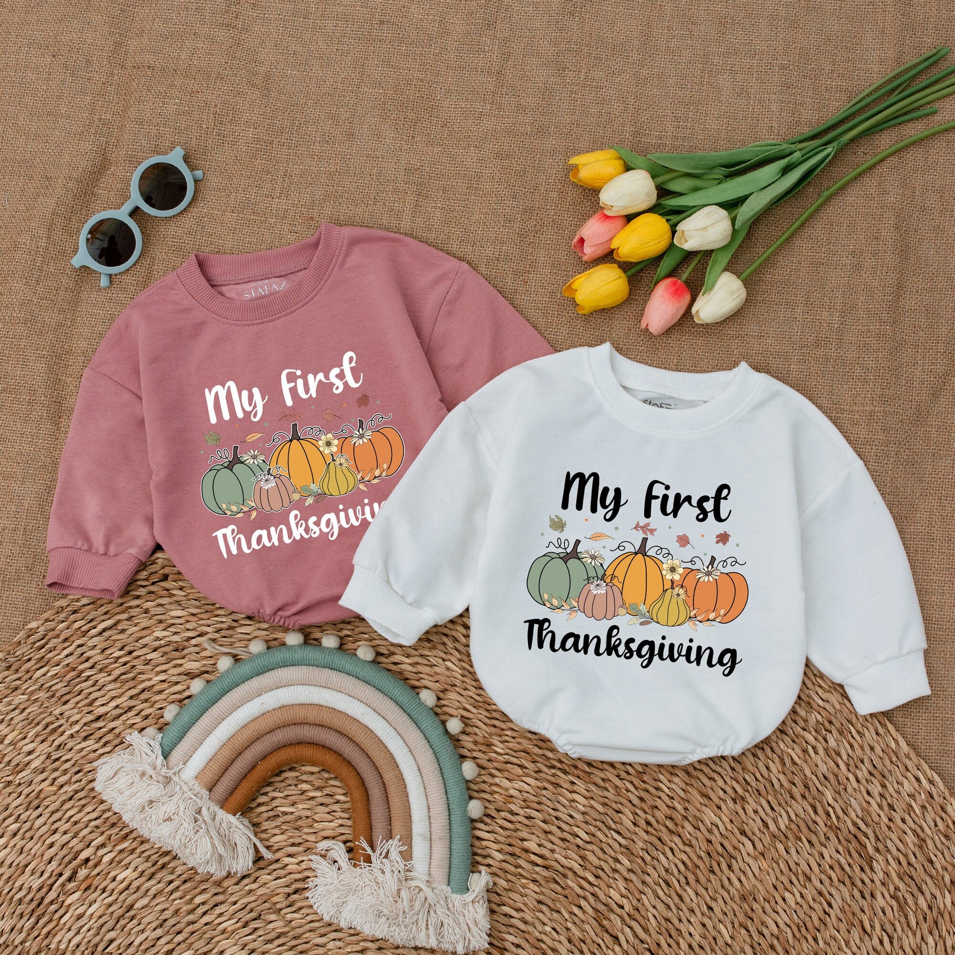 Pumpkin Baby Romper: First Thanksgiving Outfit & Fall Baby Gift