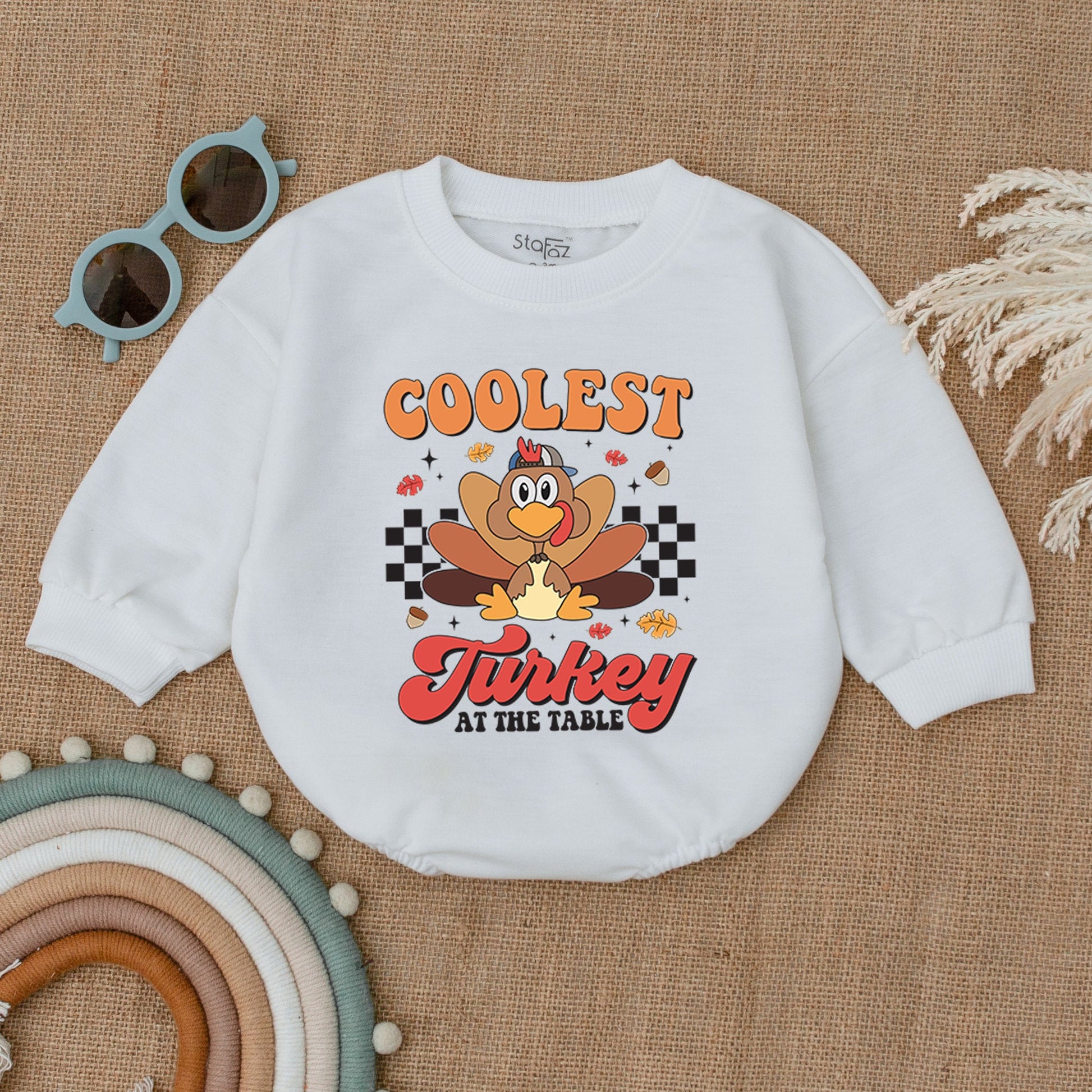 Adorable Turkey Baby Romper for Thanksgiving & Fall Celebrations