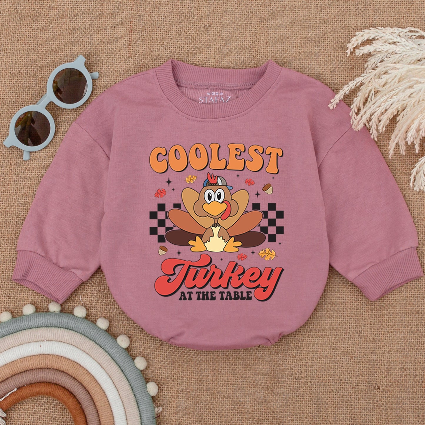 Adorable Turkey Baby Romper for Thanksgiving & Fall Celebrations