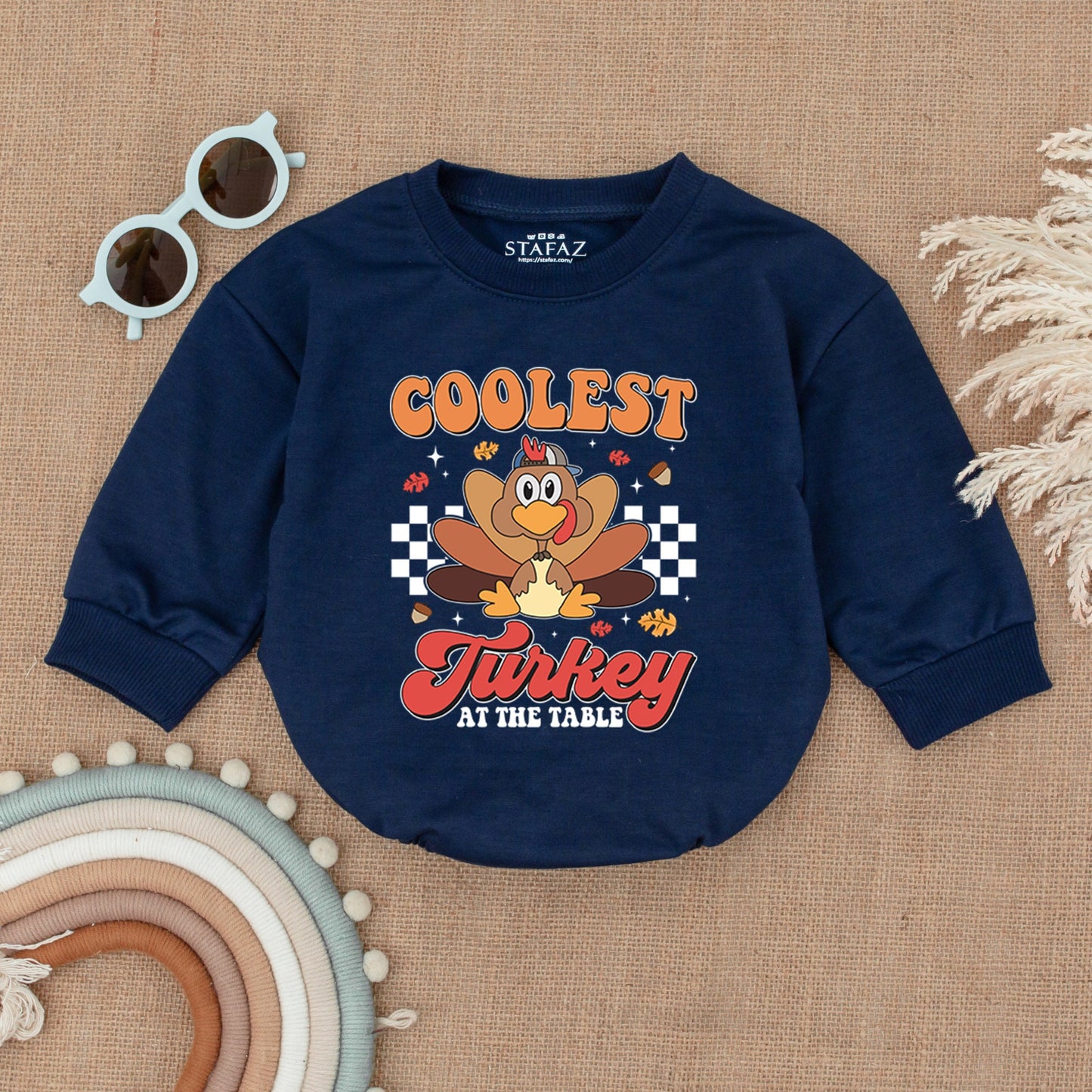 Adorable Turkey Baby Romper for Thanksgiving & Fall Celebrations