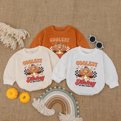 Adorable Turkey Baby Romper for Thanksgiving & Fall Celebrations