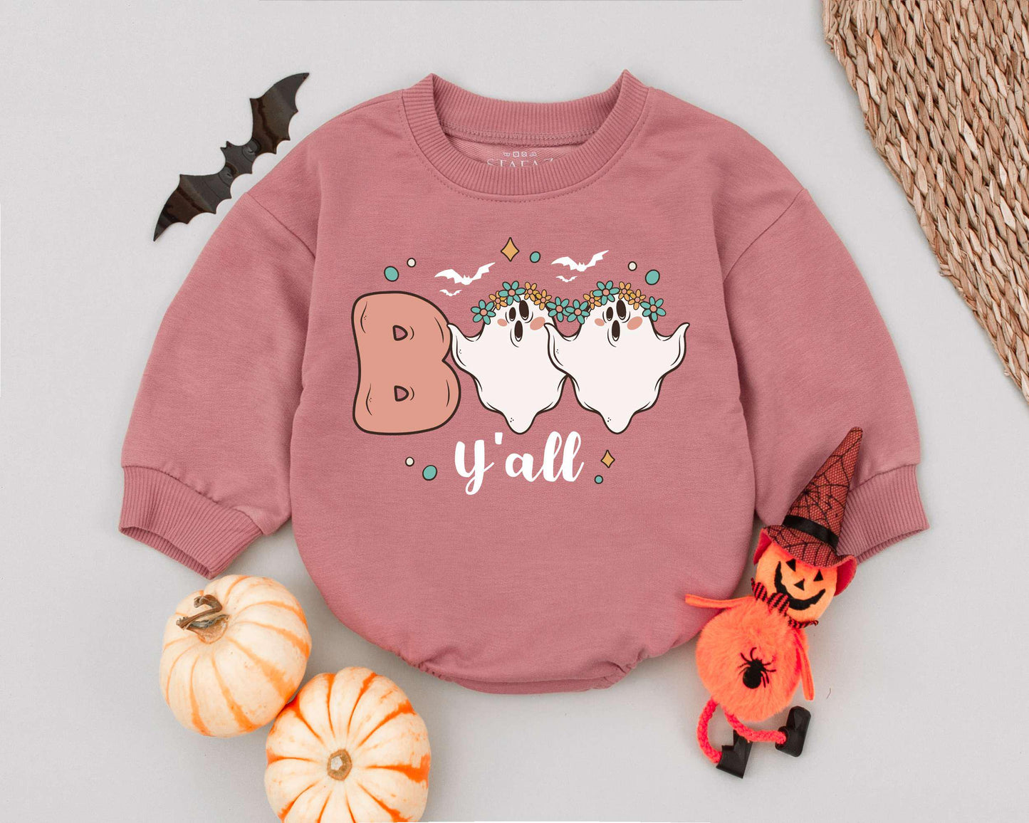 Boo Y'all Baby Romper: Funny Halloween Costume for Boys & Girls