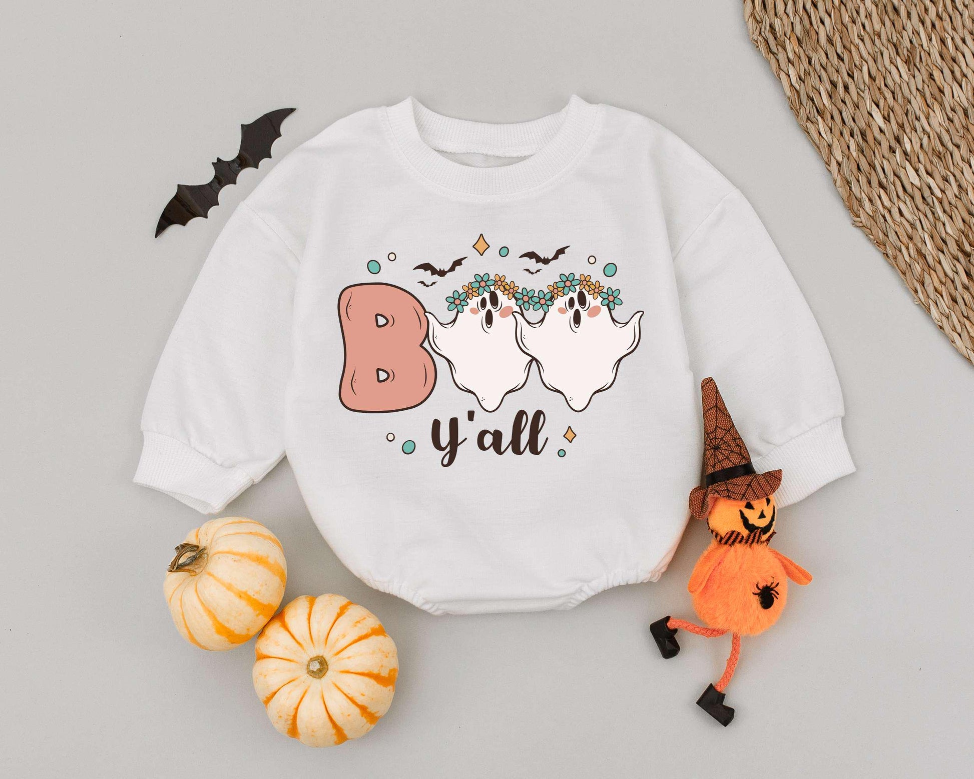 Boo Y'all Baby Romper: Funny Halloween Costume for Boys & Girls