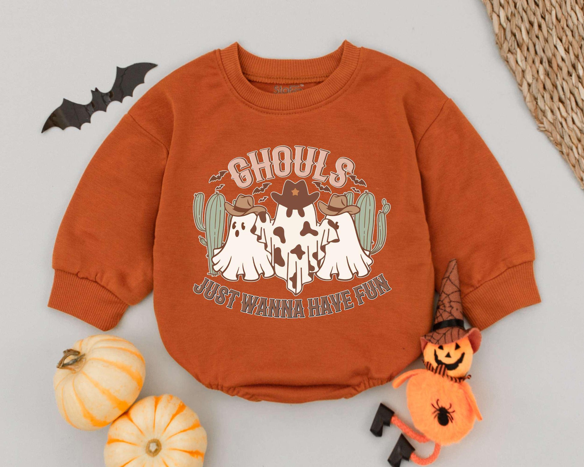 Ghoulish Fun Halloween Romper Outfit - Newborn to Toddler Costume