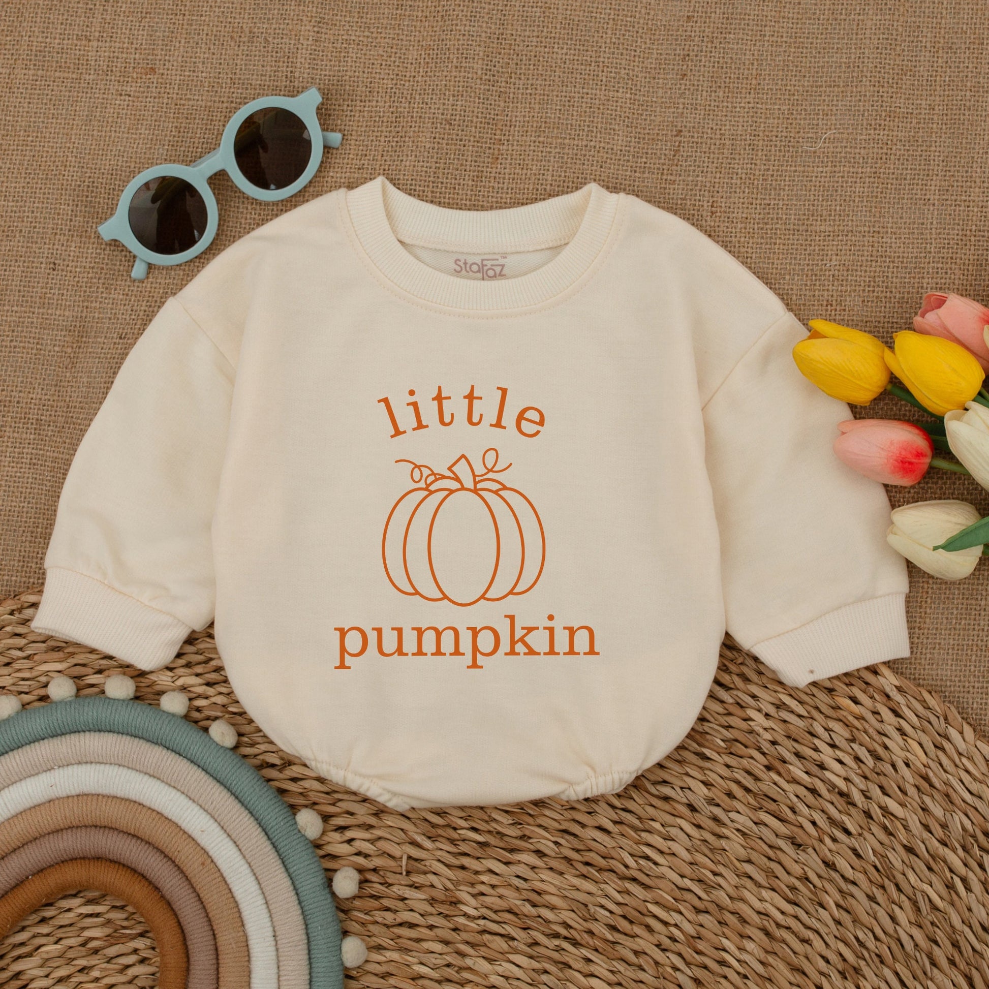 Pumpkin Baby Romper, First Thanksgiving Outfit, Fall Baby Clothes