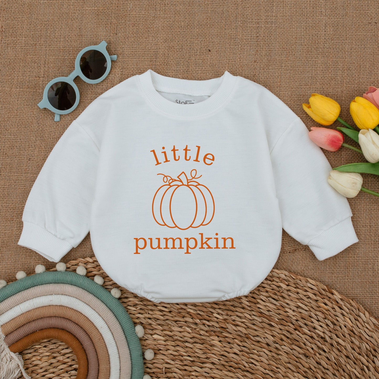 Pumpkin Baby Romper, First Thanksgiving Outfit, Fall Baby Clothes