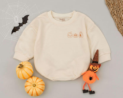 Halloween Baby Romper: Funny Pumpkin Costume for Newborns & Toddlers