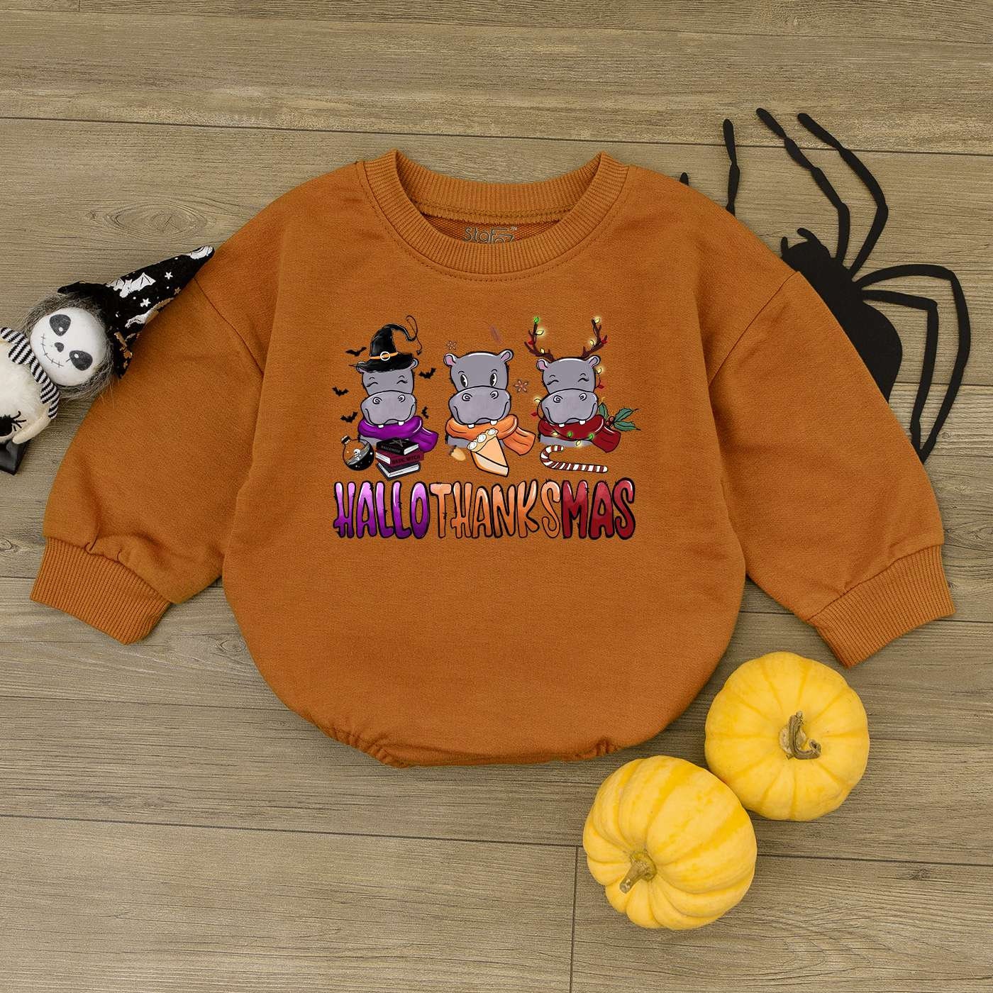 Fall Baby Romper: Halloween, Thanksgiving, Christmas Holiday Outfit  