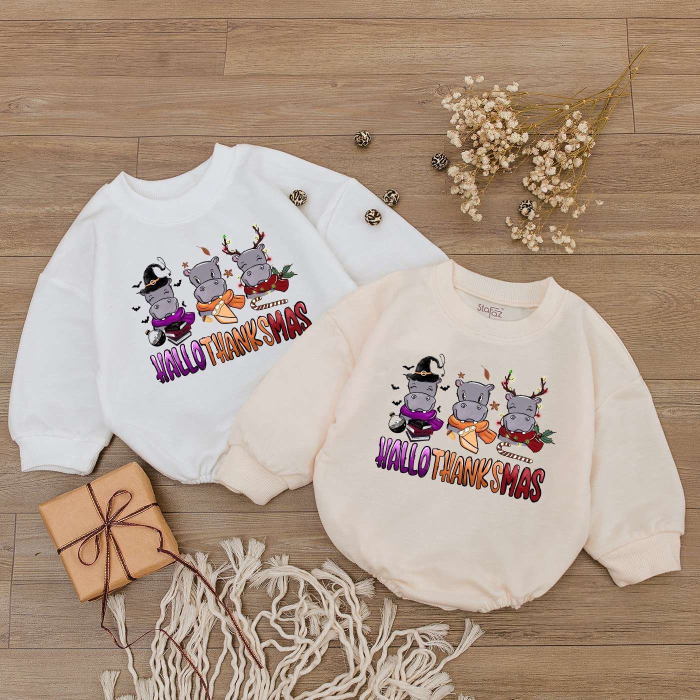 Fall Baby Romper: Halloween, Thanksgiving, Christmas Holiday Outfit  