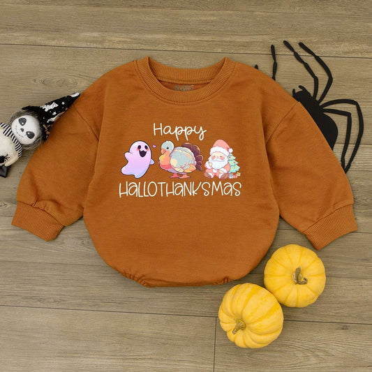 Festive Baby Romper: Halloween, Thanksgiving & Christmas Outfit