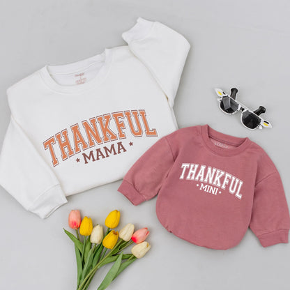 Matching Thanksgiving Sweatshirts for Mom, Baby, and Family