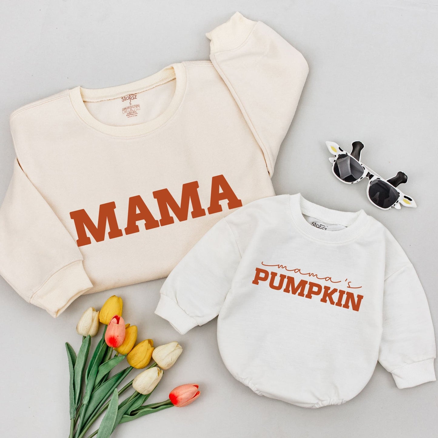 Matching Pumpkin Family Sweatshirts - Mommy & Me Fall Outfits  