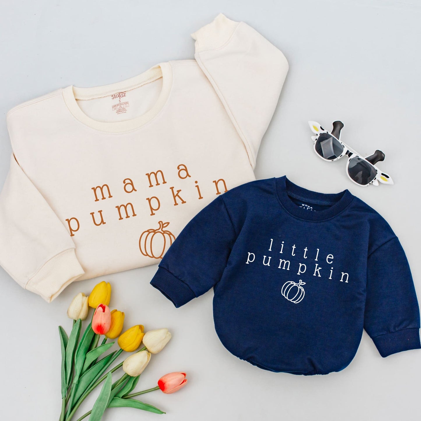 Cozy Thanksgiving Family Outfits: Mama & Me Little Pumpkin Sweaters