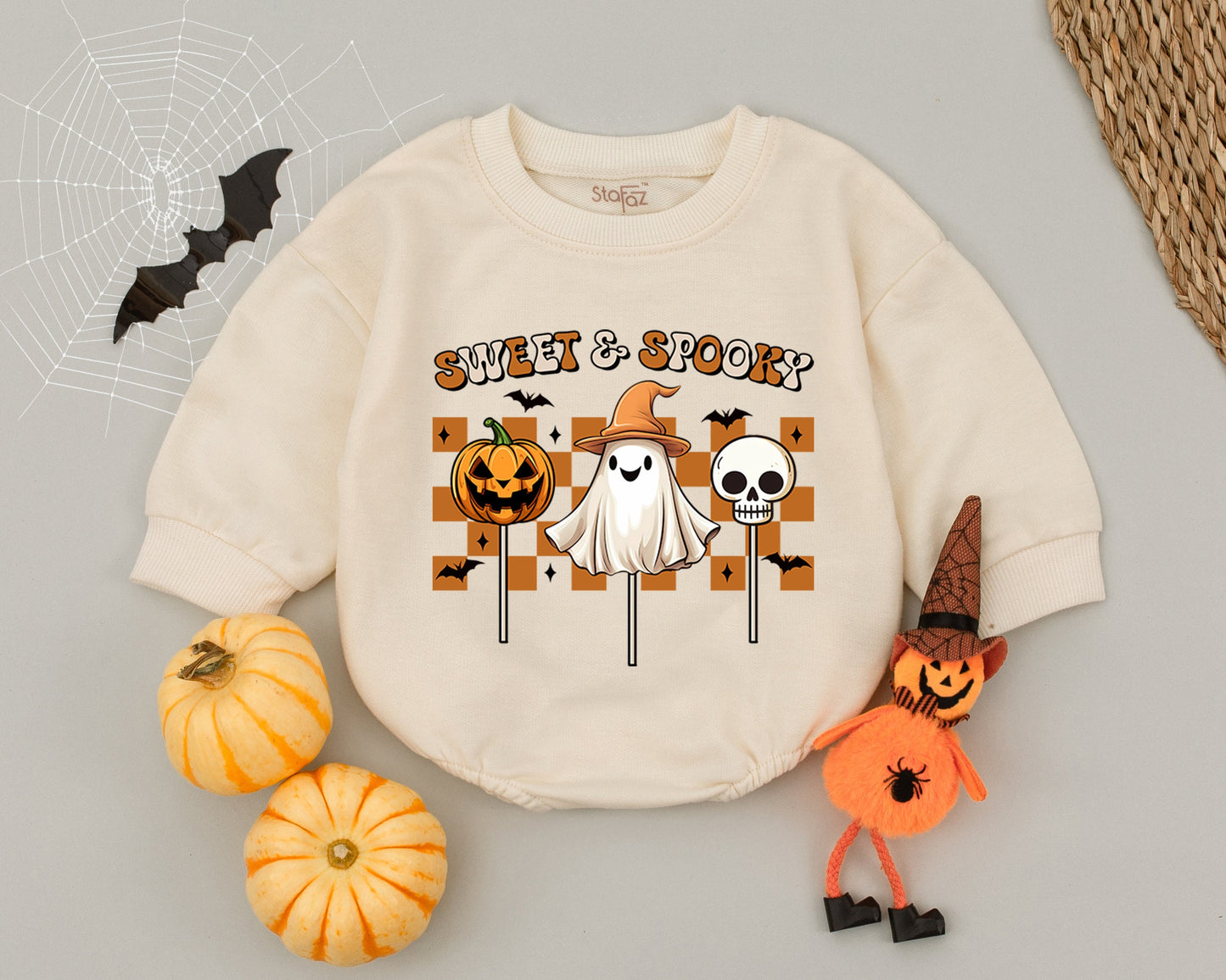 Spooky & Sweet Halloween Baby Outfit - Ghost Pumpkin Skull Romper